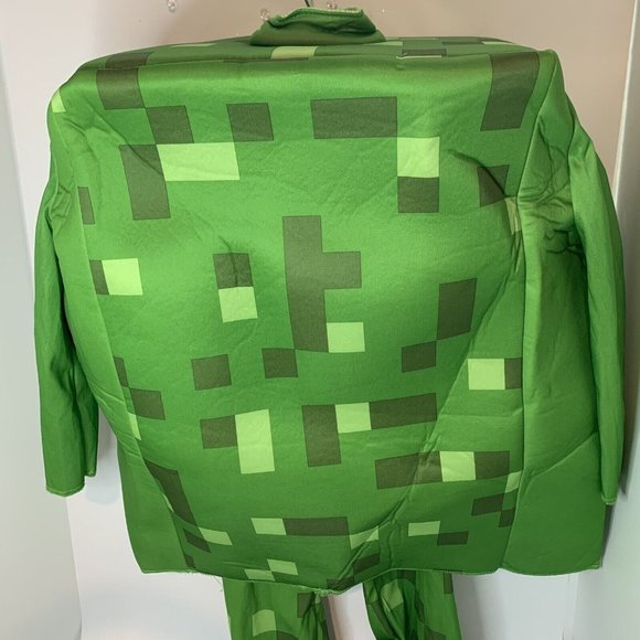 Minecraft Creeper Deluxe Child Costume Mesh Eye Plate Size 4/6 Small - Picture 3 of 11